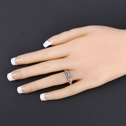 0.52 Carat Genuine Swiss Blue Topaz .925 Sterling Silver Ring on sale at MyriadMart