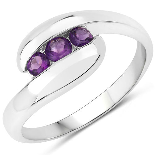 0.54 Carat Genuine Amethyst .925 Sterling Silver Ring on sale at MyriadMart