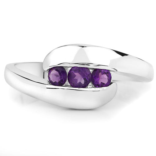 0.54 Carat Genuine Amethyst .925 Sterling Silver Ring on sale at MyriadMart