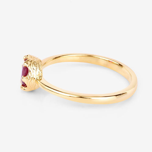 0.50 Carat Genuine Ruby 14K Yellow Gold Ring on sale at MyriadMart