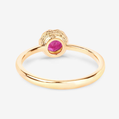 0.50 Carat Genuine Ruby 14K Yellow Gold Ring on sale at MyriadMart