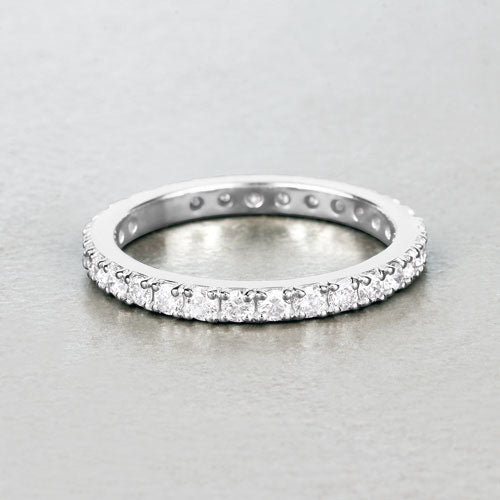 1.00 Carat Lab Grown Diamond 14K White Gold Ring on sale at MyriadMart