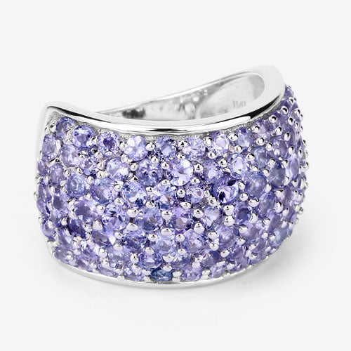 4.22 Carat Genuine Tanzanite .925 Sterling Silver Ring on sale at MyriadMart