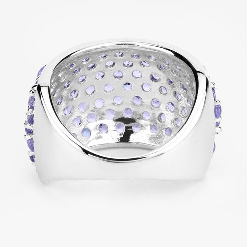 4.22 Carat Genuine Tanzanite .925 Sterling Silver Ring on sale at MyriadMart