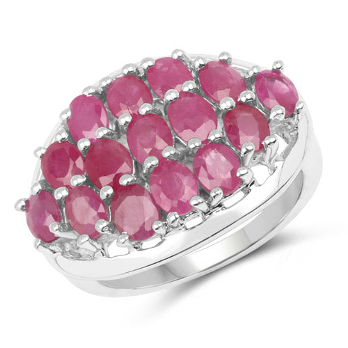 3.00 Carat Genuine Ruby .925 Sterling Silver Ring on sale at MyriadMart