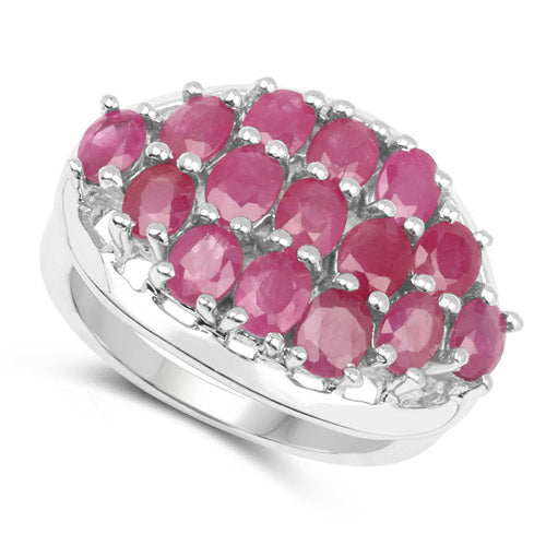 3.00 Carat Genuine Ruby .925 Sterling Silver Ring on sale at MyriadMart