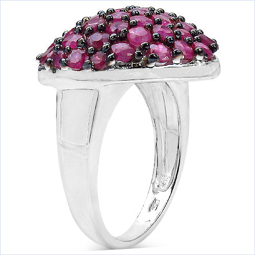 3.53 Carat Genuine Ruby .925 Sterling Silver Ring on sale at MyriadMart