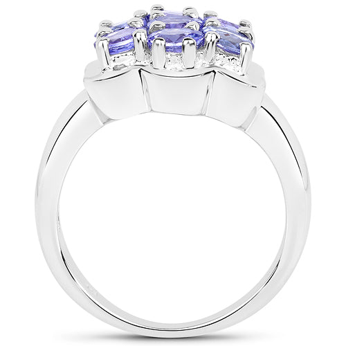 1.19 Carat Genuine Tanzanite .925 Sterling Silver Ring on sale at MyriadMart