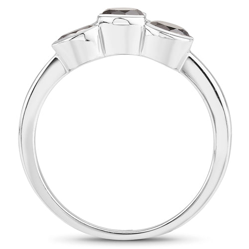 1.22 Carat Genuine Black Diamond .925 Sterling Silver Ring on sale at MyriadMart