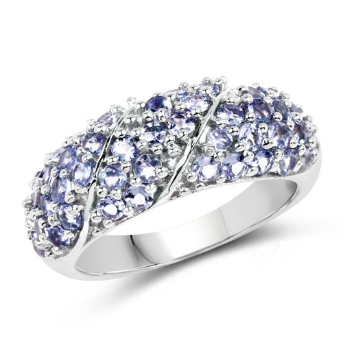 1.48 Carat Genuine Tanzanite .925 Sterling Silver Ring on sale at MyriadMart