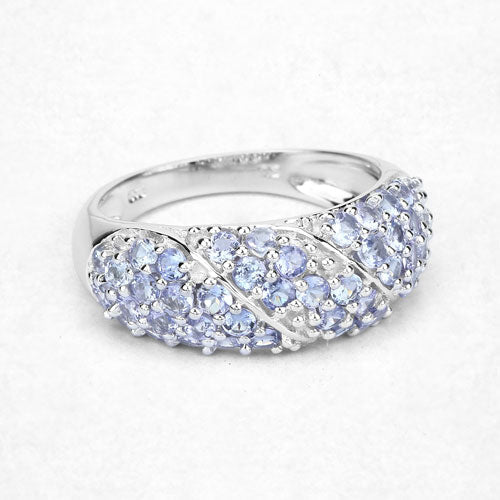 1.48 Carat Genuine Tanzanite .925 Sterling Silver Ring on sale at MyriadMart