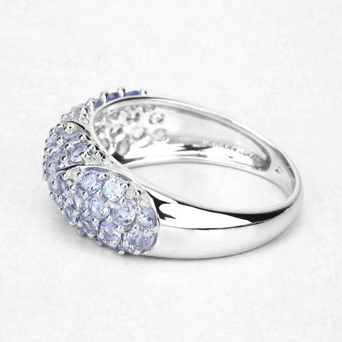 1.48 Carat Genuine Tanzanite .925 Sterling Silver Ring on sale at MyriadMart