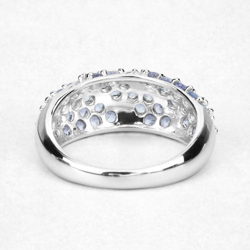 1.48 Carat Genuine Tanzanite .925 Sterling Silver Ring on sale at MyriadMart