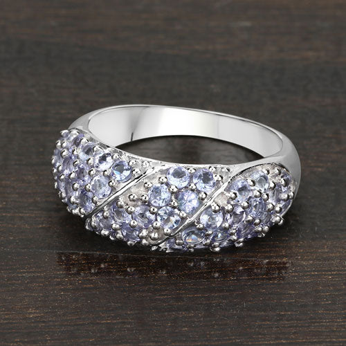 1.48 Carat Genuine Tanzanite .925 Sterling Silver Ring on sale at MyriadMart