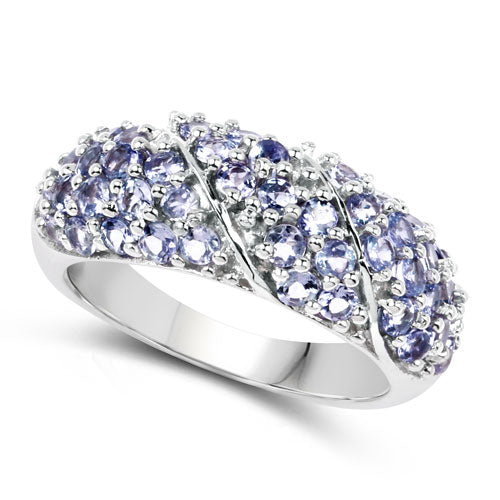 1.48 Carat Genuine Tanzanite .925 Sterling Silver Ring on sale at MyriadMart