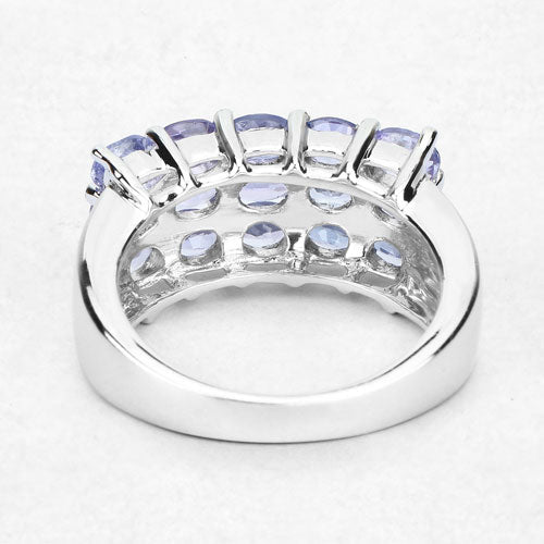 2.55 Carat Genuine Tanzanite .925 Sterling Silver Ring on sale at MyriadMart