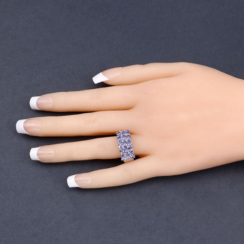 2.55 Carat Genuine Tanzanite .925 Sterling Silver Ring on sale at MyriadMart