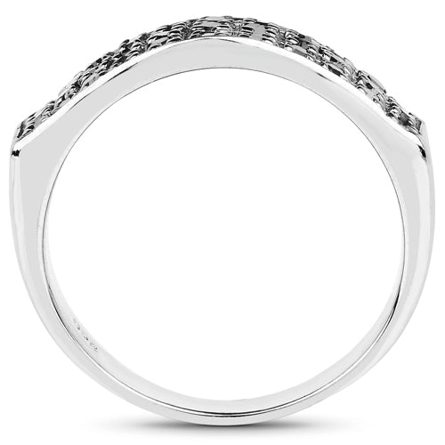 0.35 Carat Genuine Black Diamond .925 Sterling Silver Ring on sale at MyriadMart