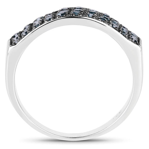 0.40 Carat Genuine Blue Diamond .925 Sterling Silver Ring on sale at MyriadMart