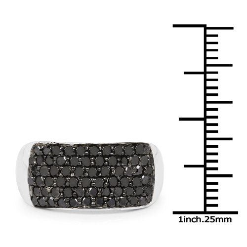1.21 Carat Genuine Black Diamond .925 Sterling Silver Ring on sale at MyriadMart