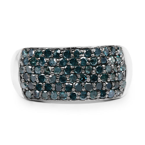 1.17 Carat Genuine Blue Diamond .925 Sterling Silver Ring on sale at MyriadMart
