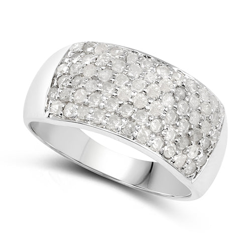 1.21 Carat Genuine White Diamond .925 Sterling Silver Ring on sale at MyriadMart