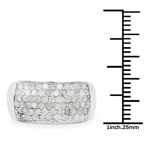 1.21 Carat Genuine White Diamond .925 Sterling Silver Ring on sale at MyriadMart