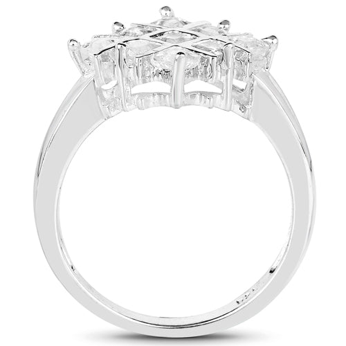 1.08 Carat Genuine White Sapphire .925 Sterling Silver Ring on sale at MyriadMart