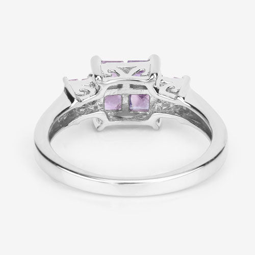 0.96 Carat Genuine Pink Sapphire .925 Sterling Silver Ring on sale at MyriadMart