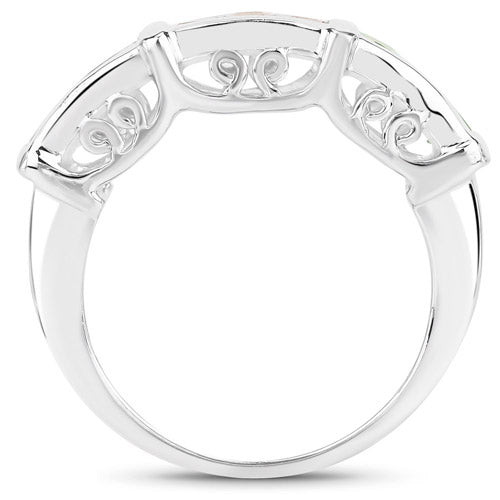 1.08 Carat Genuine Multi Sapphire .925 Sterling Silver Ring on sale at MyriadMart