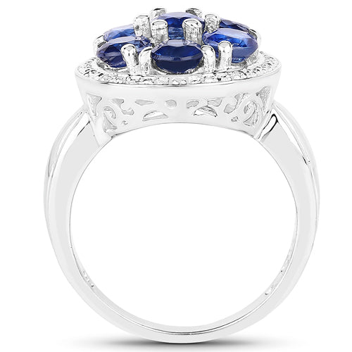 2.66 Carat Genuine Kyanite .925 Sterling Silver Ring on sale at MyriadMart