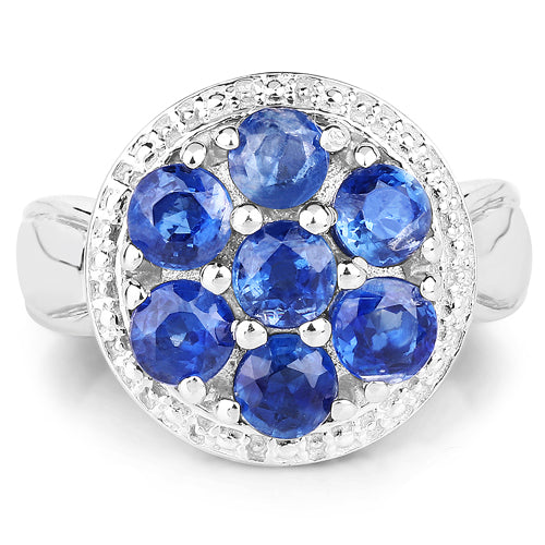 2.66 Carat Genuine Kyanite .925 Sterling Silver Ring on sale at MyriadMart
