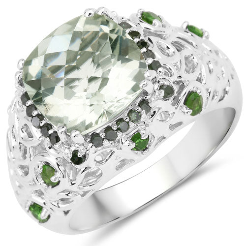 5.44 Carat Genuine Multi Stones .925 Sterling Silver Ring on sale at MyriadMart