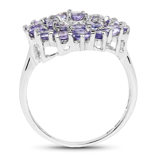 2.27 Carat Genuine Tanzanite .925 Sterling Silver Ring on sale at MyriadMart