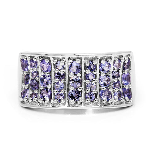1.23 Carat Genuine Tanzanite .925 Sterling Silver Ring on sale at MyriadMart