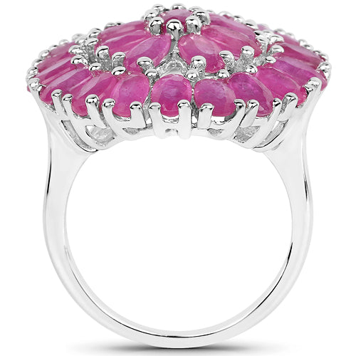 8.10 Carat Genuine Ruby .925 Sterling Silver Ring on sale at MyriadMart