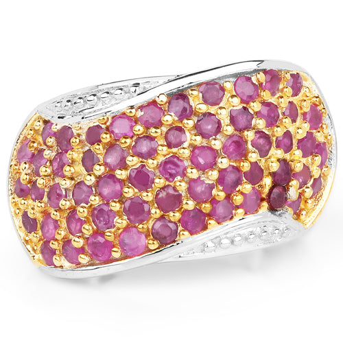 2.49 Carat Genuine Ruby .925 Sterling Silver Ring on sale at MyriadMart