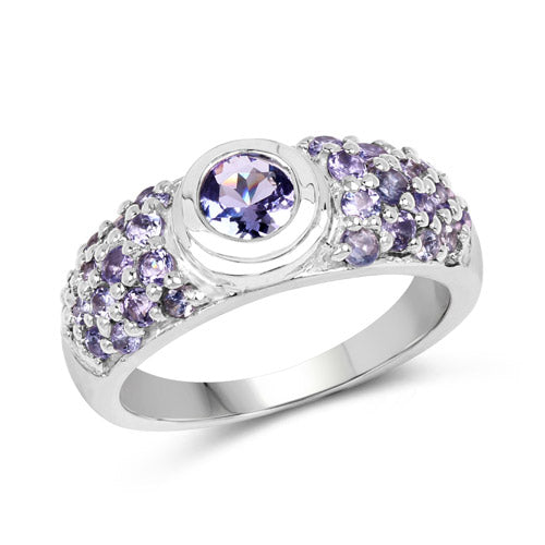 1.45 Carat Genuine Tanzanite .925 Sterling Silver Ring on sale at MyriadMart