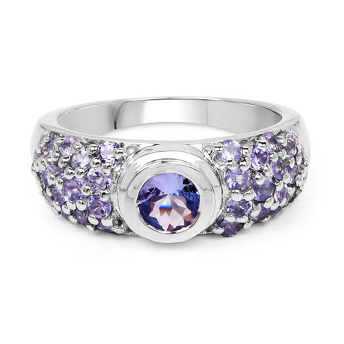 1.45 Carat Genuine Tanzanite .925 Sterling Silver Ring on sale at MyriadMart