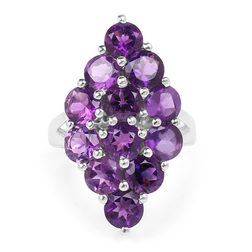 6.78 Carat Genuine Amethyst .925 Sterling Silver Ring on sale at MyriadMart