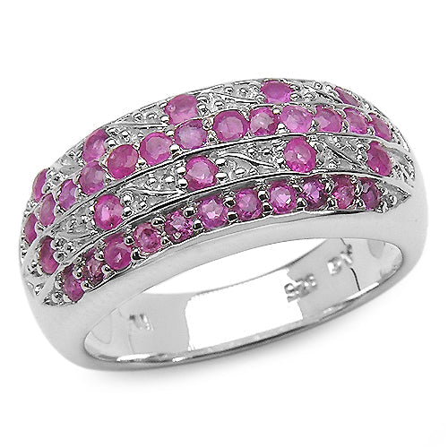 1.02 Carat Genuine Ruby .925 Sterling Silver Ring on sale at MyriadMart