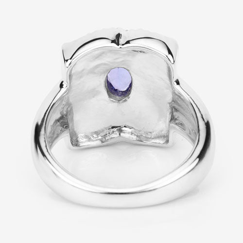 0.44 Carat Genuine Tanzanite .925 Sterling Silver Ring on sale at MyriadMart
