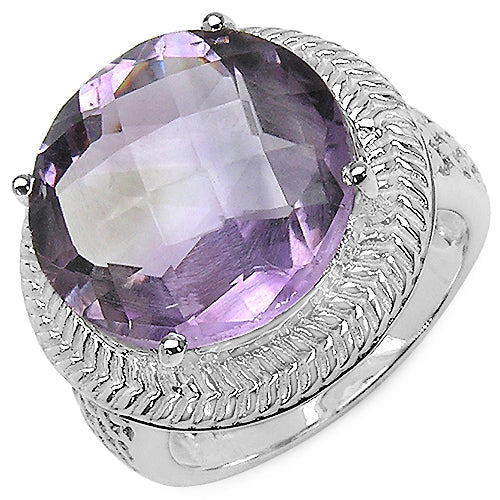 10.22 Carat Genuine Amethyst .925 Sterling Silver Ring on sale at MyriadMart