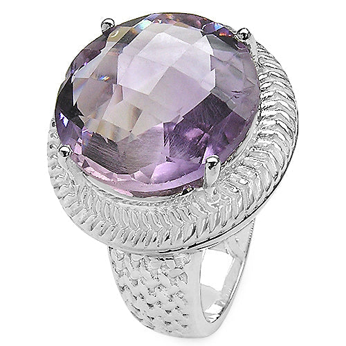 10.22 Carat Genuine Amethyst .925 Sterling Silver Ring on sale at MyriadMart