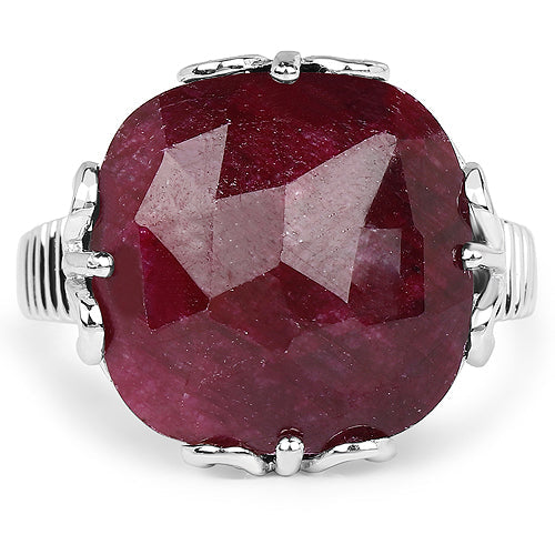 13.65 Carat Dyed Ruby .925 Sterling Silver Ring on sale at MyriadMart