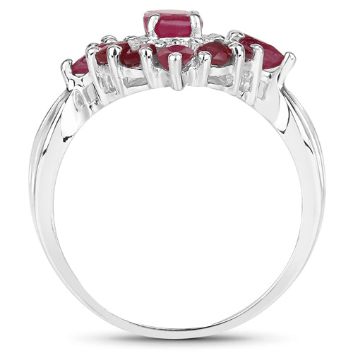 2.89 Carat Genuine Ruby .925 Sterling Silver Ring on sale at MyriadMart