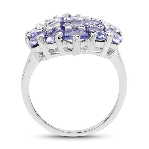 5.28 Carat Genuine Tanzanite .925 Sterling Silver Ring on sale at MyriadMart