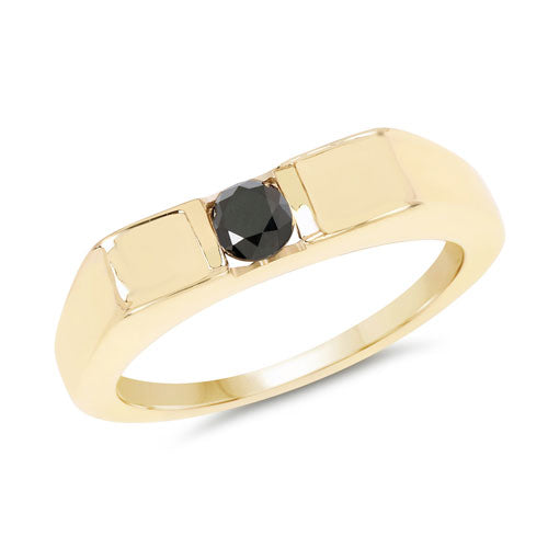 0.25 Carat Genuine Black Diamond .925 Sterling Silver Ring on sale at MyriadMart