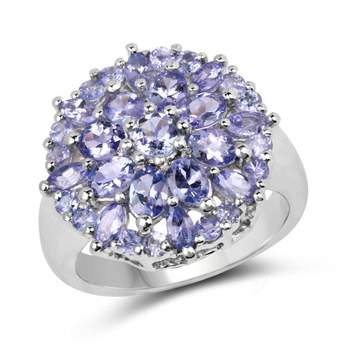 2.79 Carat Genuine Tanzanite .925 Sterling Silver Ring on sale at MyriadMart