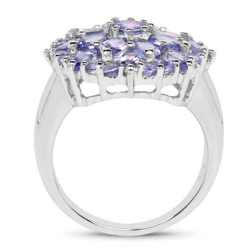 2.79 Carat Genuine Tanzanite .925 Sterling Silver Ring on sale at MyriadMart